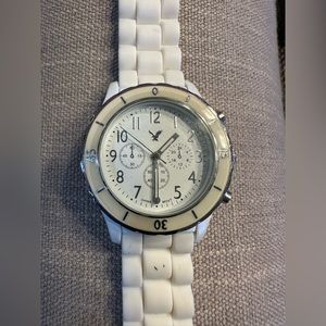 Women’s white AE silicone watch